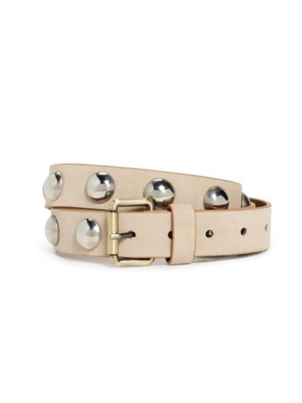 Rachel Comey Studded Belt Stone Taupe Silver Size Medium